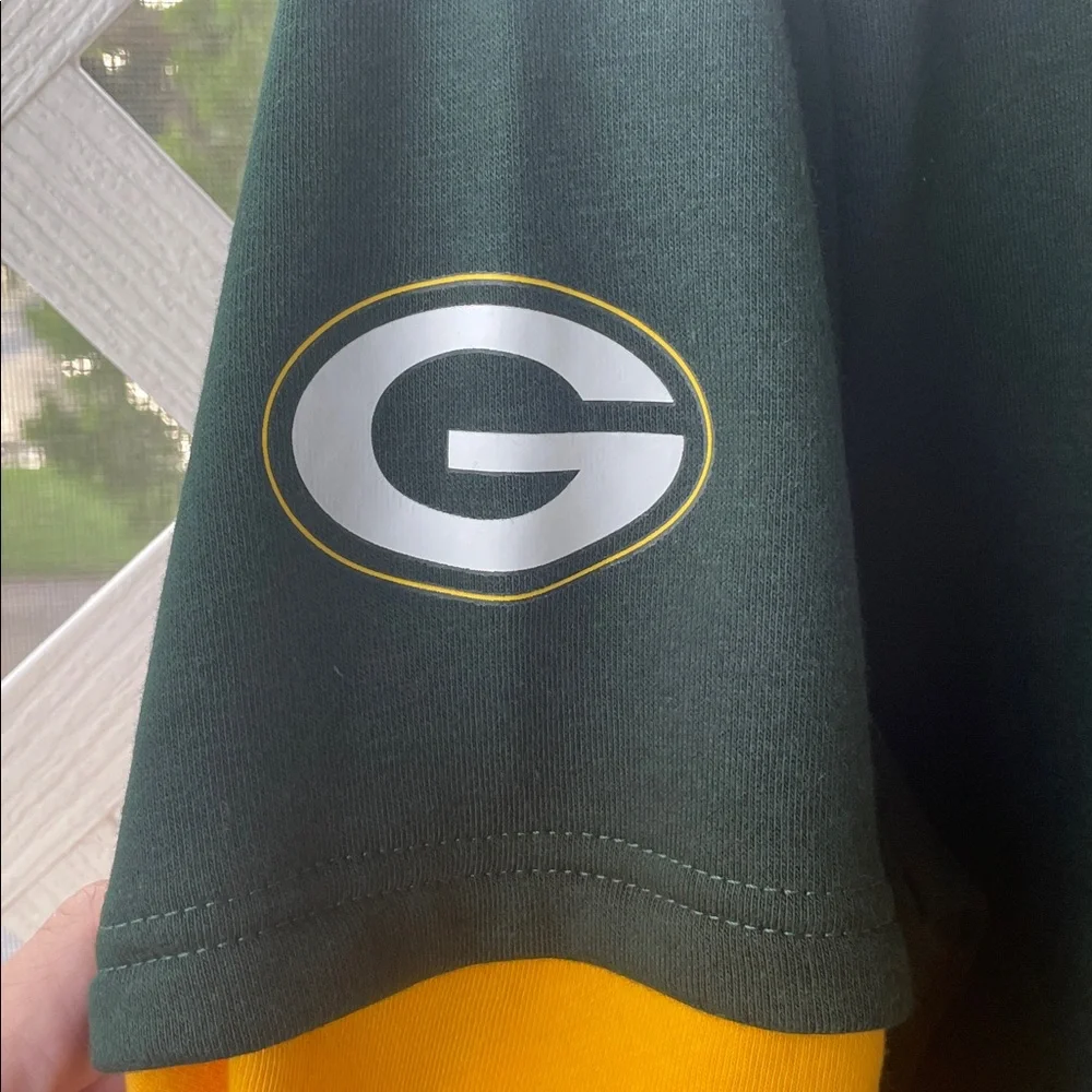 FOCO Green Bay Packers Layered-Look Wordmark Hoodie - Picture 9 of 14